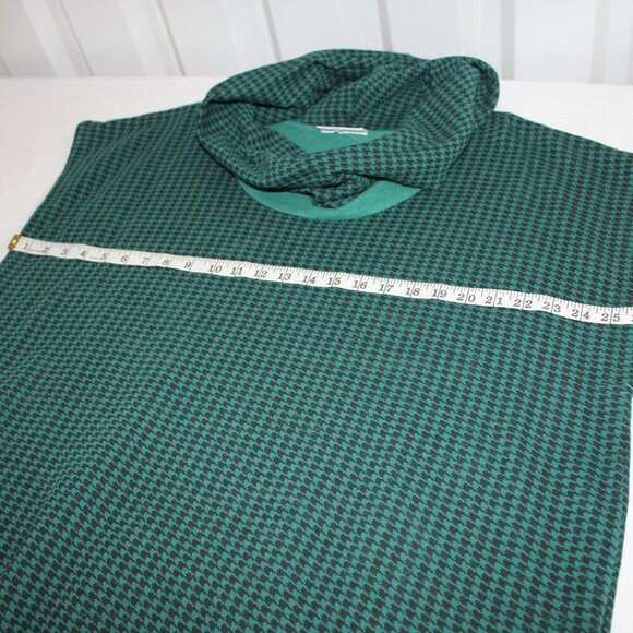 Bryn Walker Womens Pike Poncho Bamboo Cotton Fleece Green Black Size Large NWT - Picture 8 of 10